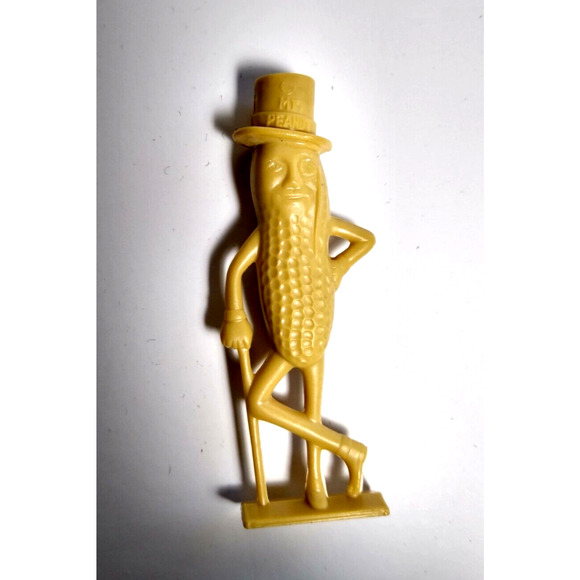 Planters Mr. Peanut Tan Toy Whistle Original Plastic Figure 1950s Vintage Retro - Picture 2 of 7